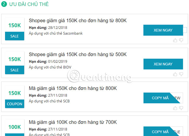 Mã giảm giá Shopee trên Offers.vn