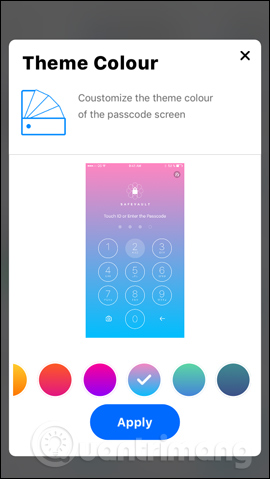 Đổi màu đăng nhập