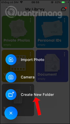 Tạo thư mục mới
