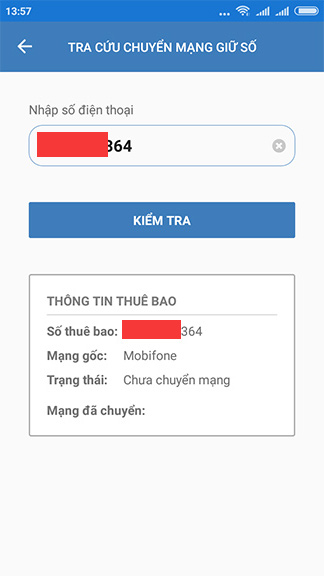 Ứng dụng tra cứu số điện thoại sau khi chuyển mạng giữ số 3
