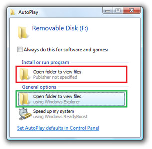 Open folder to view files