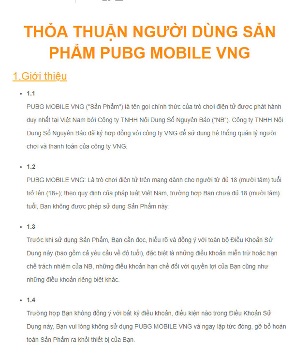 Thỏa thuận người dùng