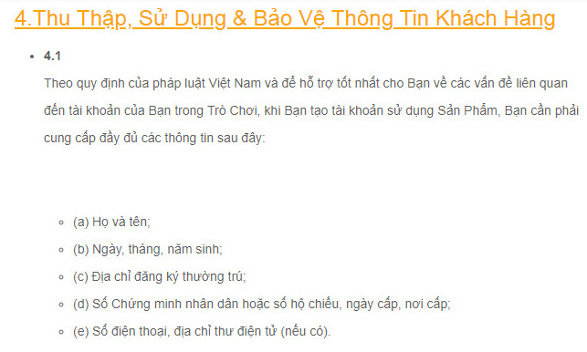 Thỏa thuận người dùng PUBG Mobile VNG