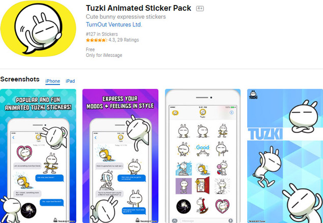 Tuzki Animated Sticker Pack