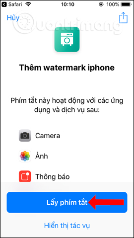 Cài phím tắt