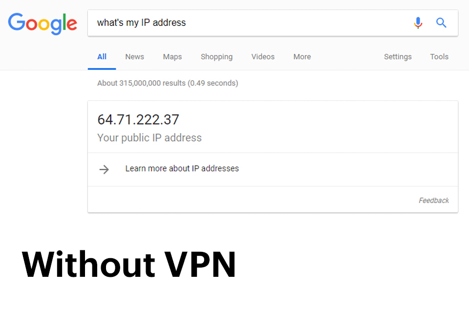 Có và không có VPN