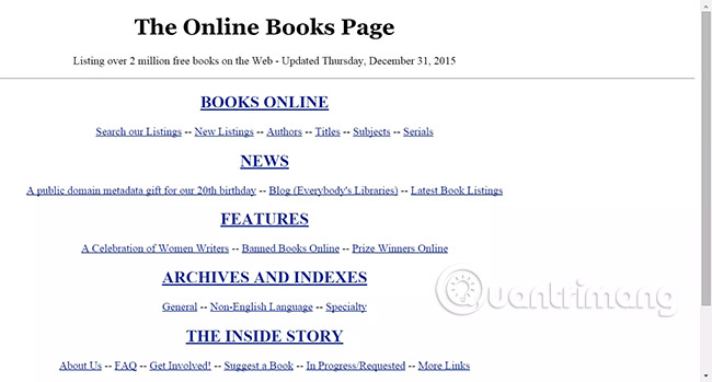 Online Books Page