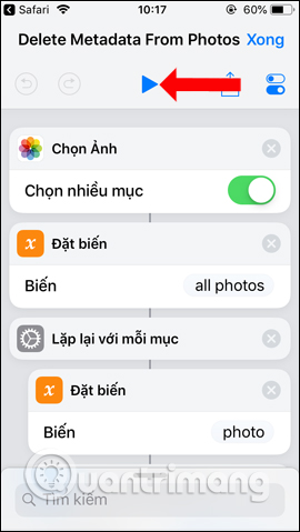 Chạy phím tắt