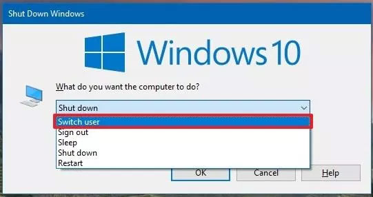 Cách chuyển tài khoản bằng màn hình đăng nhập Windows 10