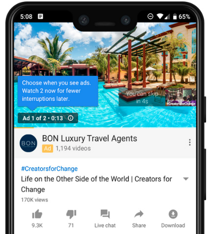 Quảng cáo trên YouTube