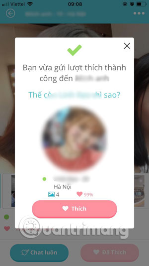 Thích người dùng YmeetMe