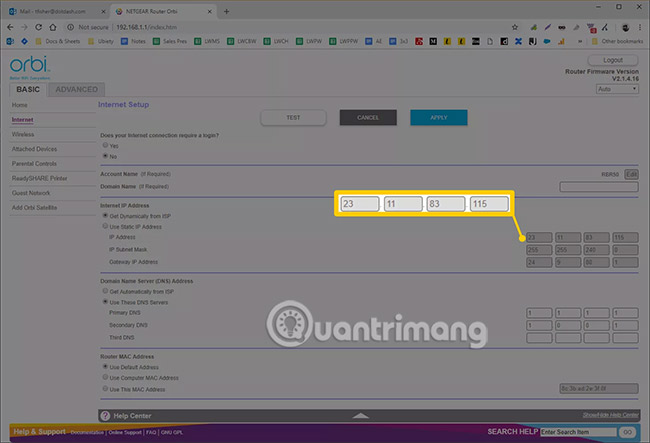 Tìm địa chỉ bên ngoài