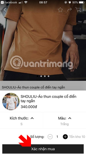 Xác nhận mua sản phẩm Whoolala