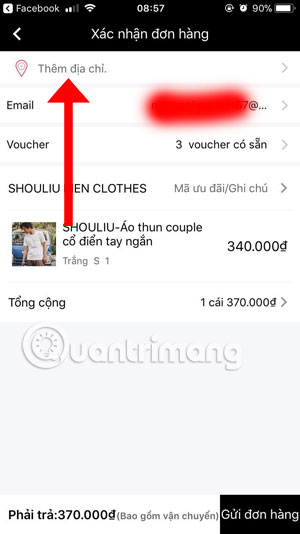 Thêm địa chỉ mua hàng Whoolala