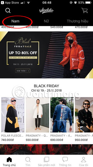 Menu đồ Nam Whoolala