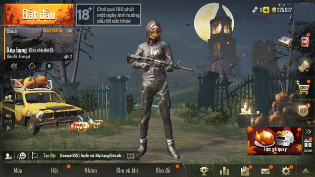 Giao diện chính trong sảnh chờ của phiên bản tiếng Việt giống với phiên bản quốc tế