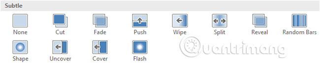 Áp dụng hiệu ứng chuyển tiếp trong PowerPoint 2016