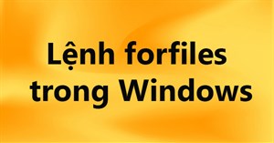 Lệnh forfiles trong Windows