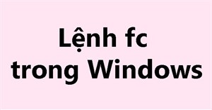 Lệnh fc trong Windows