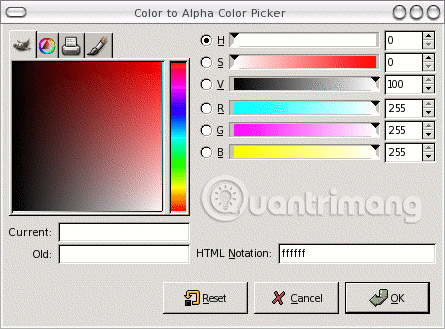 Color to Alpha Color Picker