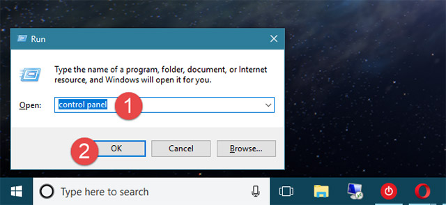 Sử dụng cửa sổ Run (áp dụng cho tất cả những phiên bản Windows)