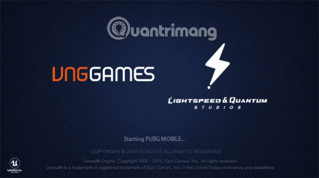 Giao diện khởi động PUBG Mobile VNG