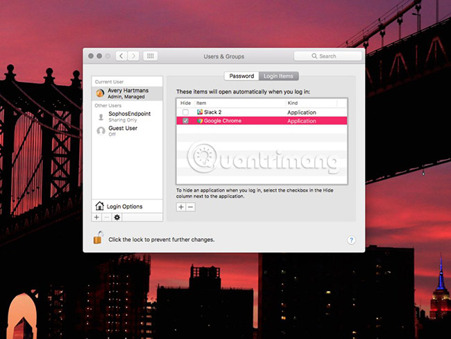 Thay đổi ứng dụng sẽ load khi khởi động