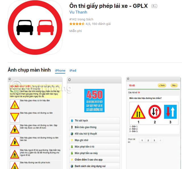 Ứng dụng Ôn thi giấy phép lái xe -GPLX