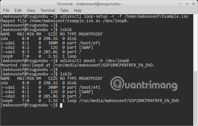 Mount image ổ đĩa