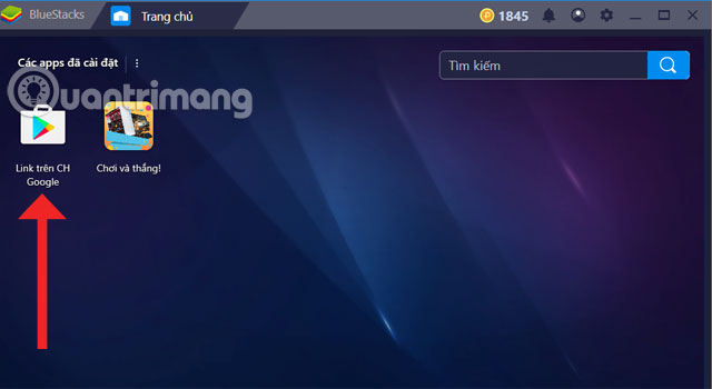 Giao diện chính BlueStacks
