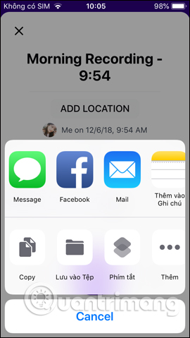 Chia sẻ file âm thanh
