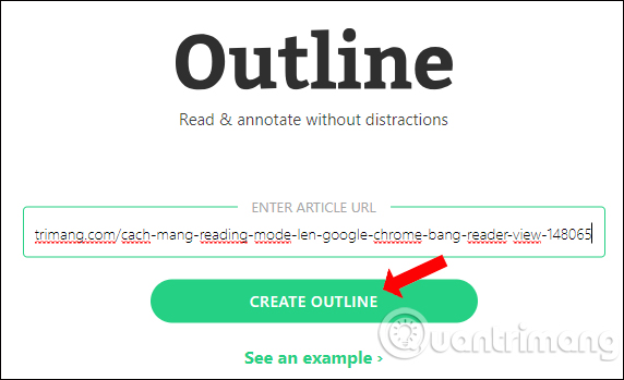 Nhập URL trang web