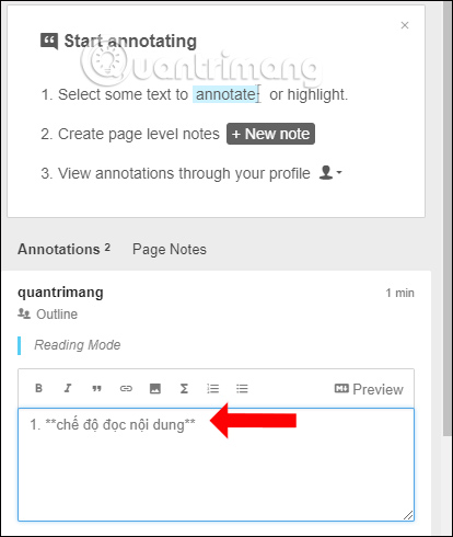 Thêm chú thích từ