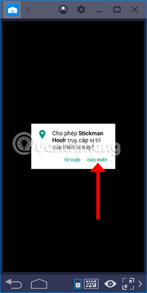 Cho phép truy cập vị trí Stickman Hook