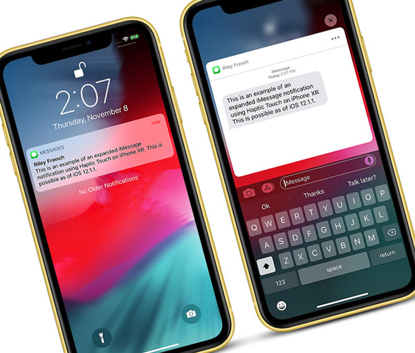 Xem trước thông báo bằng Haptic Touch