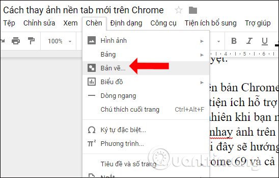 Cách chèn Text Box trong Google Docs