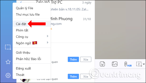Cài đặt
