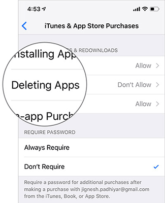 Chọn Deletings Apps