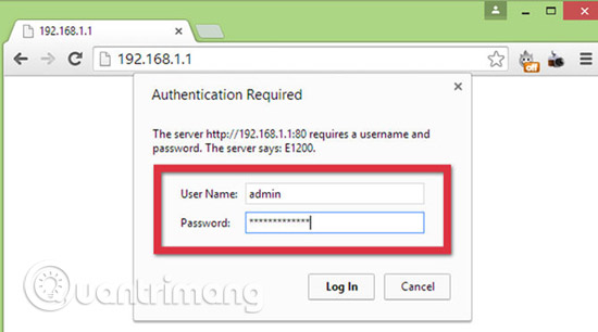 Mật khẩu mặc định