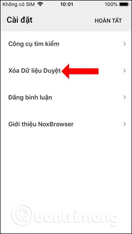 Xóa duyệt web