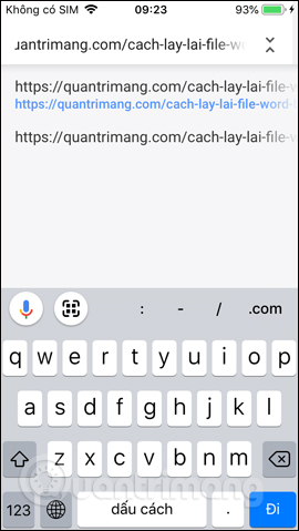 Truy cập trang web