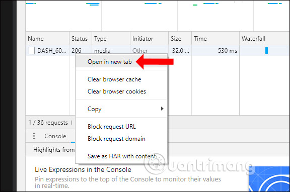 Mở link sang tab mới