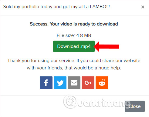 Lựa chọn loại video tải