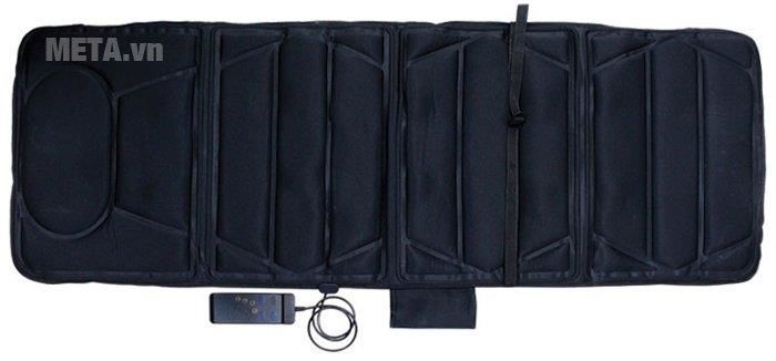 Nệm massage Bella làm từ chất liệu cao cấp theo chuẩn châu Âu và có màu đen sang trọng.