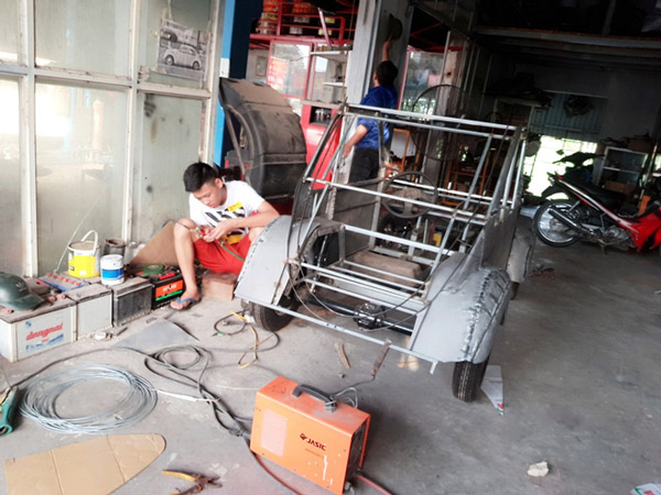 Quá trình làm vỏ xe của Cường 1