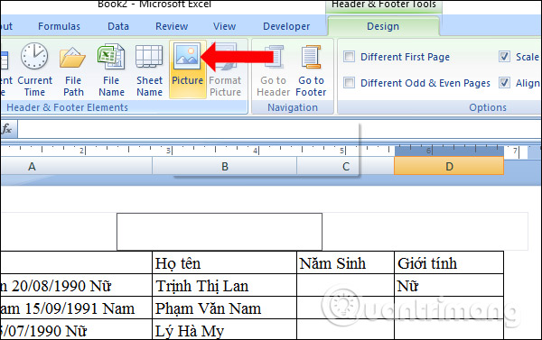 Cách chèn watermark, logo chìm vào Excel - Ảnh minh hoạ 7