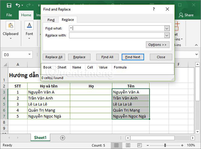 2 cách tách cột Họ và Tên trong Excel - Ảnh minh hoạ 2