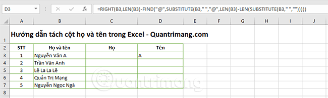 2 cách tách cột Họ và Tên trong Excel - Ảnh minh hoạ 8