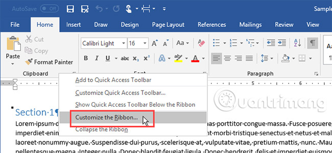 Cách thêm tab Developer vào Ribbon trong Microsoft Word - Ảnh minh hoạ 2