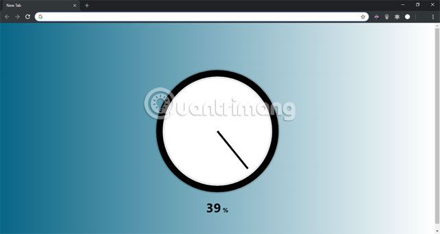 Tiện ích Analog percent clock Chrome